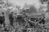 M4 Sherman Tanks and men are heading for the Cape Gloucester airdrome